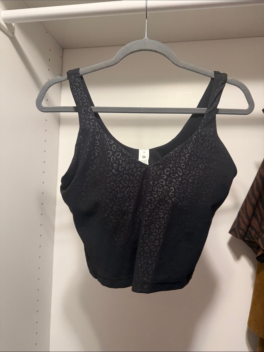 lululemon athletica Black Leopard-Print Tank Bralette